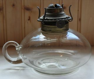 Vintage - Clear Oil Lantern Base Without Glass Chimney - Kerosene Hurricane Lamp