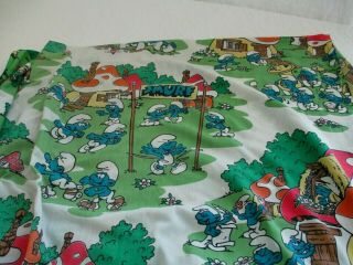 Vintage Smurf Smurfs One Twin Fitted Sheet