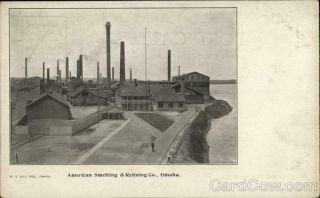 American Smelting & Refining Co.  Omaha Douglas County Nebraska Postcard Vintage