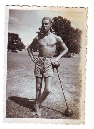 Semi Nude Man Gay Interest Vintage Photo 1930`s,  178