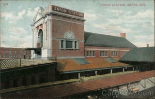 Omaha,  Ne Union Station Douglas County Nebraska Antique Postcard Vintage