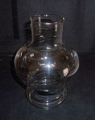 Vintage Replacement 7 7/8 " Clear Glass Oil Lamp Chimney Shade 3 1/2 " Fitter