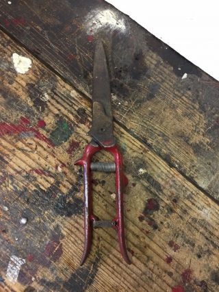 Vintage Boker Usa Grass Shears Forged Steel Pruning Clippers Low Ship