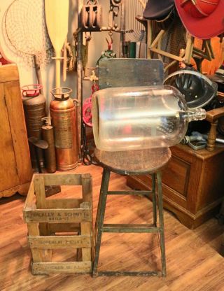 Vintage 5 Gallon Water Jug with Wooden Crate - Hinkley & Schmitt 4