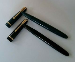 Vintage Parker Lady Duofold Fountain Pens X2