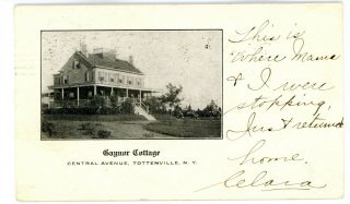 Tottenville Staten Island Ny - Gaynor Cottage On Central Avenue - Postcard