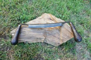 Vintage WARNOCK & CO.  Draw Knife 8  Blade Log Peeler Wood Carving Timber Tool 2