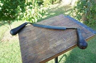 Vintage WARNOCK & CO.  Draw Knife 8  Blade Log Peeler Wood Carving Timber Tool 3