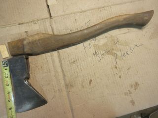 Antique Hand Forged Hatchet,  Axe 2 Lb.  8 Oz.  Head Handle Old Blacksmith