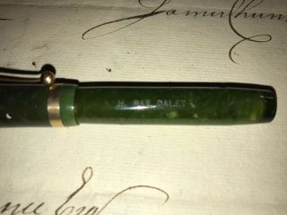 Sheaffer Jade Green Transitional Lever Fill Fountain Pen 4