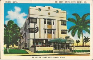 Miami Beach,  Florida - Simone Hotel - Architecture - 1962 - Art Deco