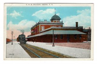 C.  N.  R.  Station Truro Nova Scotia Canada 1932 Valentine - Black Postcard