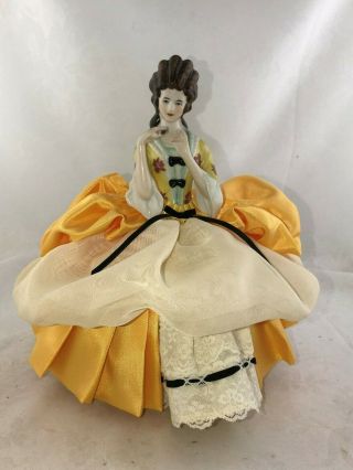 Goebel Germany " Empress Mary Elizabeth " Tea Cozy Pincushion Porcelain Half Doll