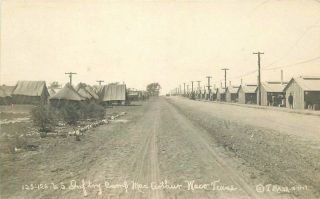 C - 1918 Infantry Camp Mac Arthur Waco Texas Rppc Real Photo Postcard Mann 4787