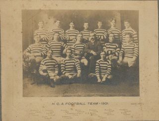 Mounted Image Of The 1901 H.  C.  A.  Football (rugby) Team Nova Scotia,  Canada