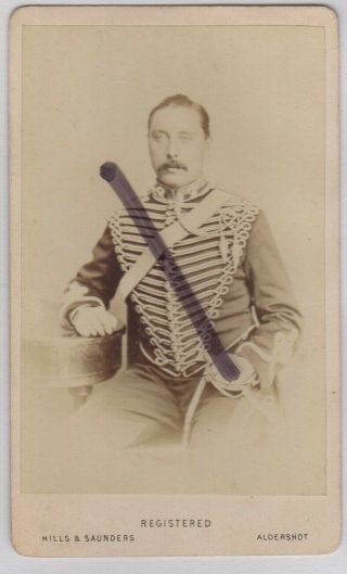 Military Cdv Photograph Of E.  Bruchenbury Officer Rha ? Or Yeomanry C.  1895