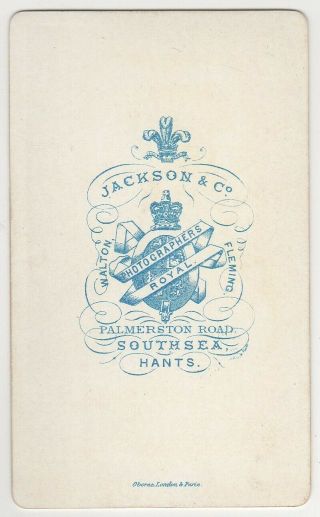 Jackson Southsea Military CDV Photograph Field Artillery Soldier (Volunteer?) 2