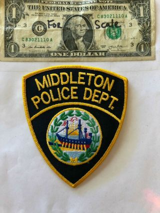 Very Rare Middleton Hampshire Police Patch Un - Sewn In Shape