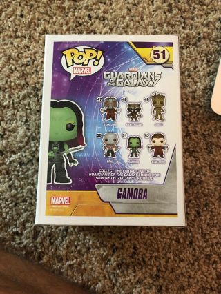 Funko Pop Marvel 51 Gamora Guardians Of The Galaxy 3