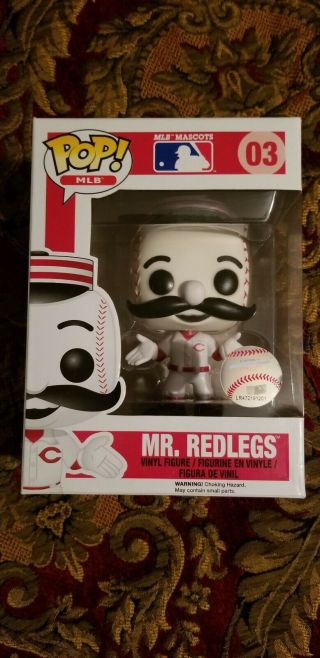 Funko Pop 03 Mr Redlegs Cincinnati Reds Baseball Mlb Mascot Rare Great Shape Le