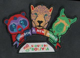 2019 World Scout Jamboree Columbia Unlock A World Set Of 4 Contingent Wovens
