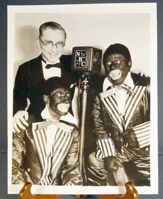 Vintage Ancient Art Of Minstrelsy Black Face Press Photograph Nbc 1932 Photo