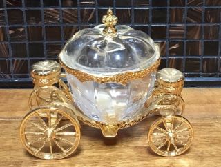 Cinderella’s Magic Coach By Franklin Lead Crystal And 24k Gold