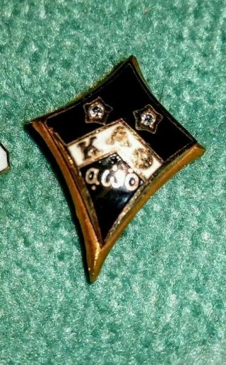 Kappa Alpha Theta Sorority/fraternity Pledge Pin - 10kt 2.  93 Grams,