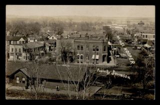 1908 Rppc Hooper Ne Nebraska Main Street & Railroad Depot Real Photo