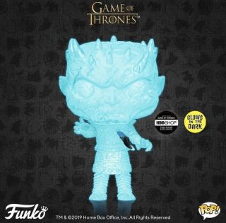 Funko Pop Game Of Thrones Glow In The Dark Night King Hbo Shop Exclusive