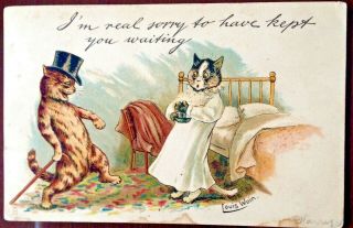 Louis Wain Cat Fantasy Tuck Write Away Series 957 C1910 Postcard