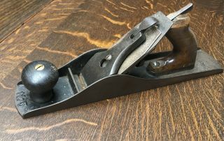 Vintage Stanley Bailey No 5 Hand Plane Currogated Bottom Type 8