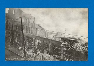 Clarksburg,  Wv,  Postcard View Of The Traders Hotel Fire Of Feb 2,  1912,  Vf
