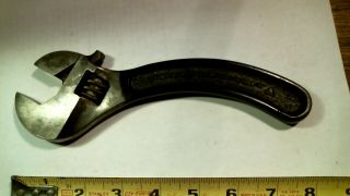Antique Vintage Billings & Spencer Curved 8 " Adjustable " S " Wrench V.