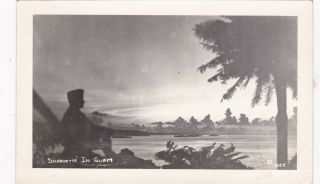 Rp: Silhouette On Waterfront In Guam,  1951