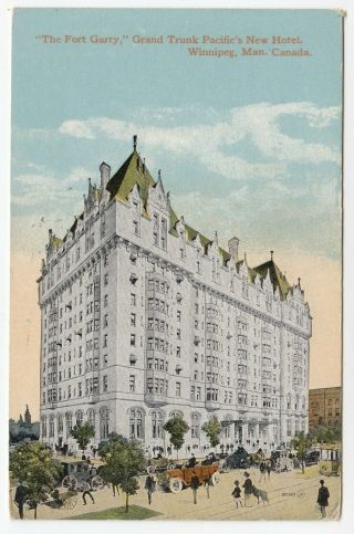 Fort Garry Hotel Winnipeg Manitoba Canada 1914 - 18 Valentine & Sons Postcard