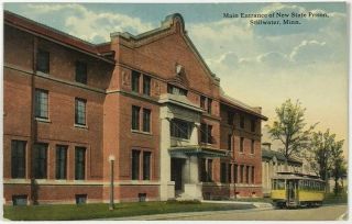 1900s 1910s Postcard Main Entrance Of State Prison Stillwater Minnesota Mn