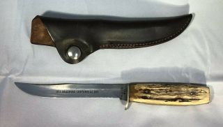 Case Xx Usa 516 - 5 Ssp Knife Stag Handles,  Sheath 1879 Bradford Centennial 1979