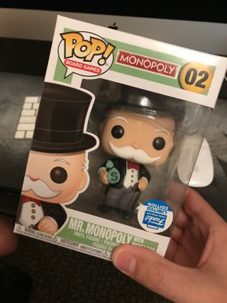 Funko Pop Mr Monopoly With Money Bag Funko Limited Edition.  In Hand.  Fast Ship