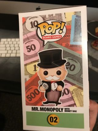 Funko Pop Mr Monopoly With Money Bag Funko Limited Edition.  In Hand.  Fast Ship 2