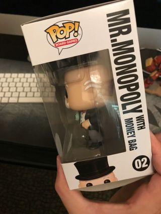 Funko Pop Mr Monopoly With Money Bag Funko Limited Edition.  In Hand.  Fast Ship 3