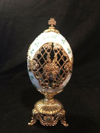 Franklin House Of Faberge The Emerald Isle Collector Egg Figurine