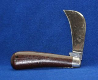 1920 - 40 Case Xx Hawkbill Single Blade Wood Handle Pruner Pocket Knife