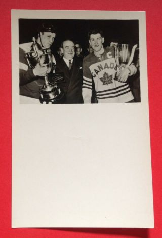 Rare 1955 Penticton Vees Iihf World Hockey Championship Postcard - George Mcavoy