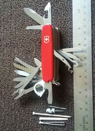 Swiss Army Victorinox Swisschamp Pocket Knife Multi Tool Blade Scout Sak Tsa