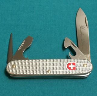 Rare Victorinox Swiss Army Knife - Silver Alox Soldier 2005 - Charles Elsener