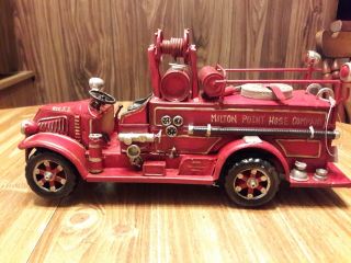 Fire Engine Truck Metal Sculpture,  (berkeley Designs) 616958,