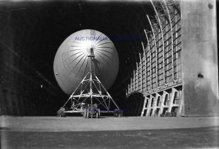 Ap2 Orig Negative Us Navy Airship Dirigible Blimp Aircraft Zeppelin Hangar
