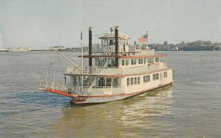 Ship Postcard - " The M.  V.  Mark Twain 3 - Deck Vessel " /new Orleans