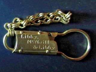 Vintage Key Ring New/old Stock Libbys Food Products Libby,  Mcneil & Libby